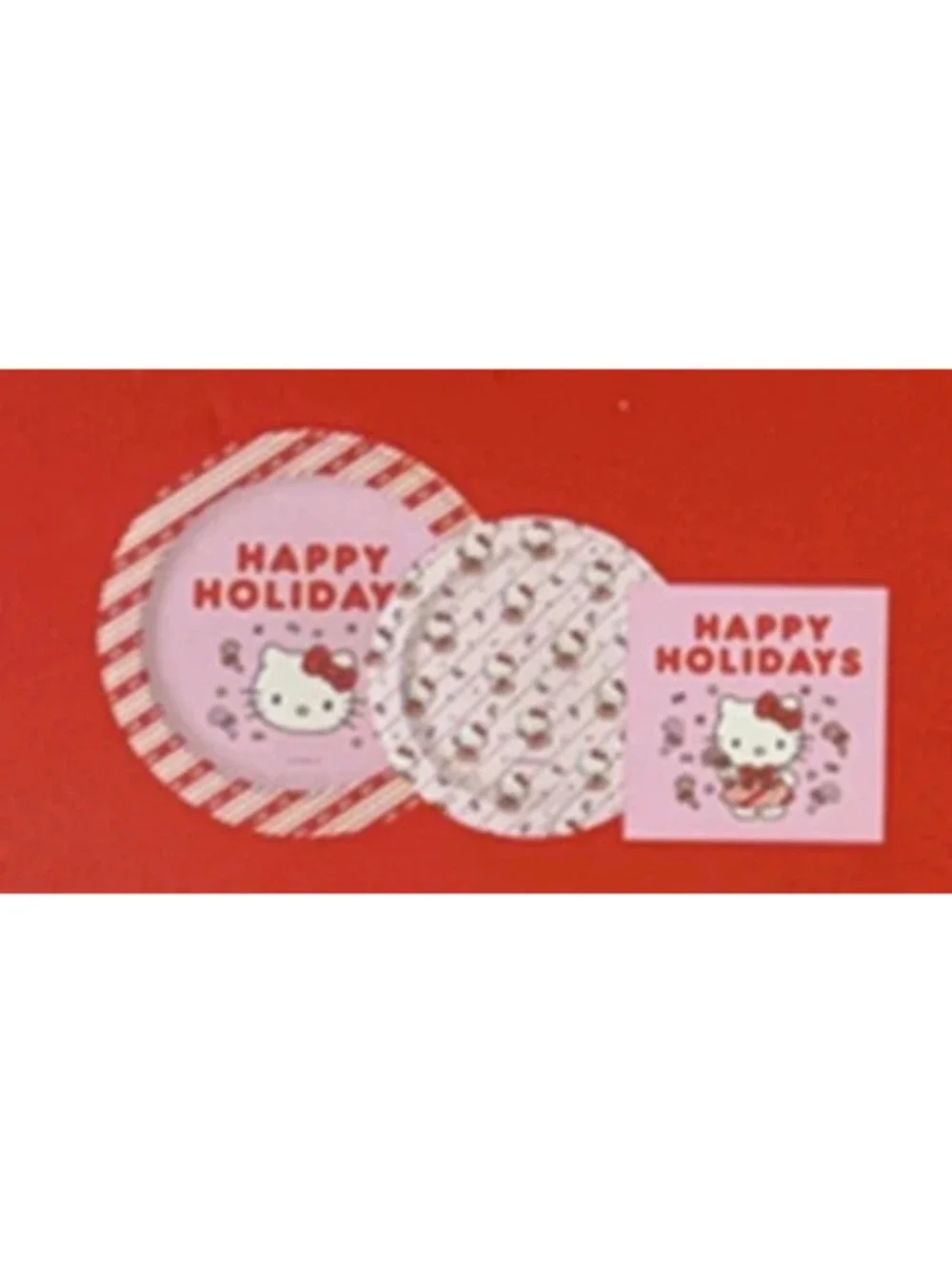 Hello Kitty Peppermint Christmas Paper Tableware Party